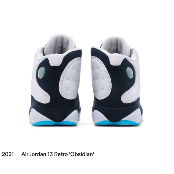 Men’s Air Jordan 13 Retro White French Blue Black Multi Basketball Shoes - Picture 13 of 15